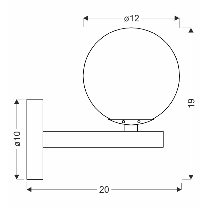 Applique murale KAMA 1xG9/28W/230V noir/fumé noir