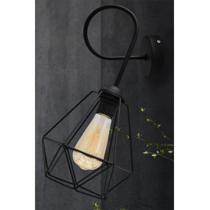 Applique murale KARO, 3 x E27, 15 W, 230 V, noire