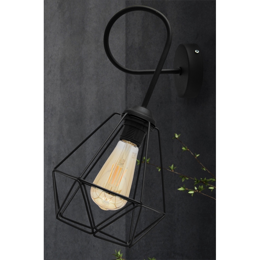 Applique murale KARO 3xE27/15W/230V noire