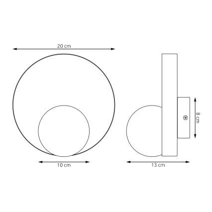 Applique murale KIDO 1xG9/8W/230V beige