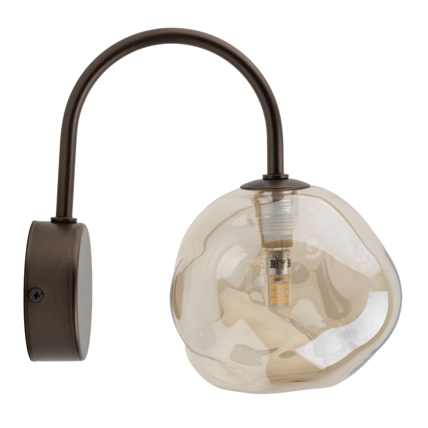 Applique murale LAVA 1xG9/8W/230V bronze/beige fumé