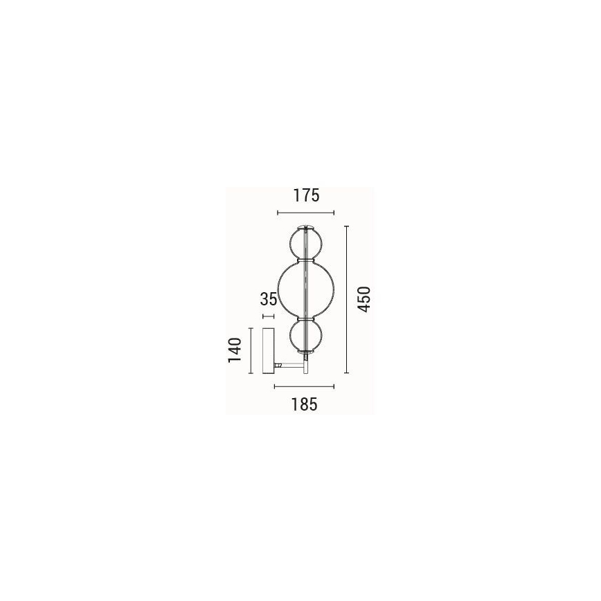 Applique murale LED/12,6W/230V 3000K
