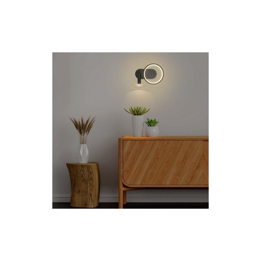Applique murale LED/14W/230V 4000K noir