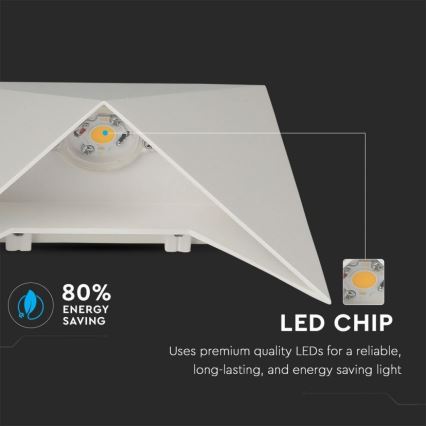 Applique murale LED/5W/230V 4000K IP65 blanche