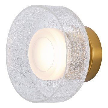 Applique murale LED/8W/230V 3000K doré/transparent