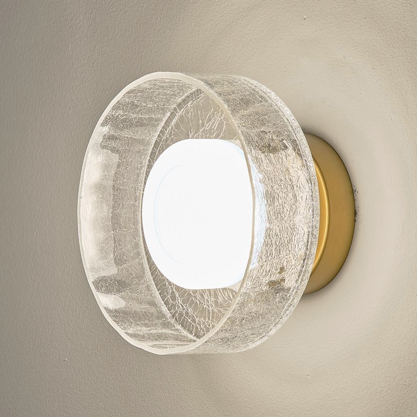 Applique murale LED/8W/230V 3000K doré/transparent