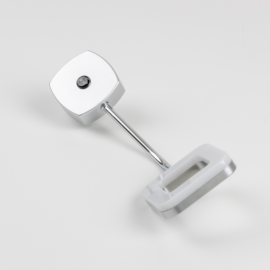 Applique murale LED à brancher sur prise — 3,2 W / 230 V — chrome mat