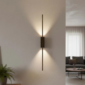 Applique murale LED AISHA, 12 W, 230 V, 4000 K, 80 cm, noire