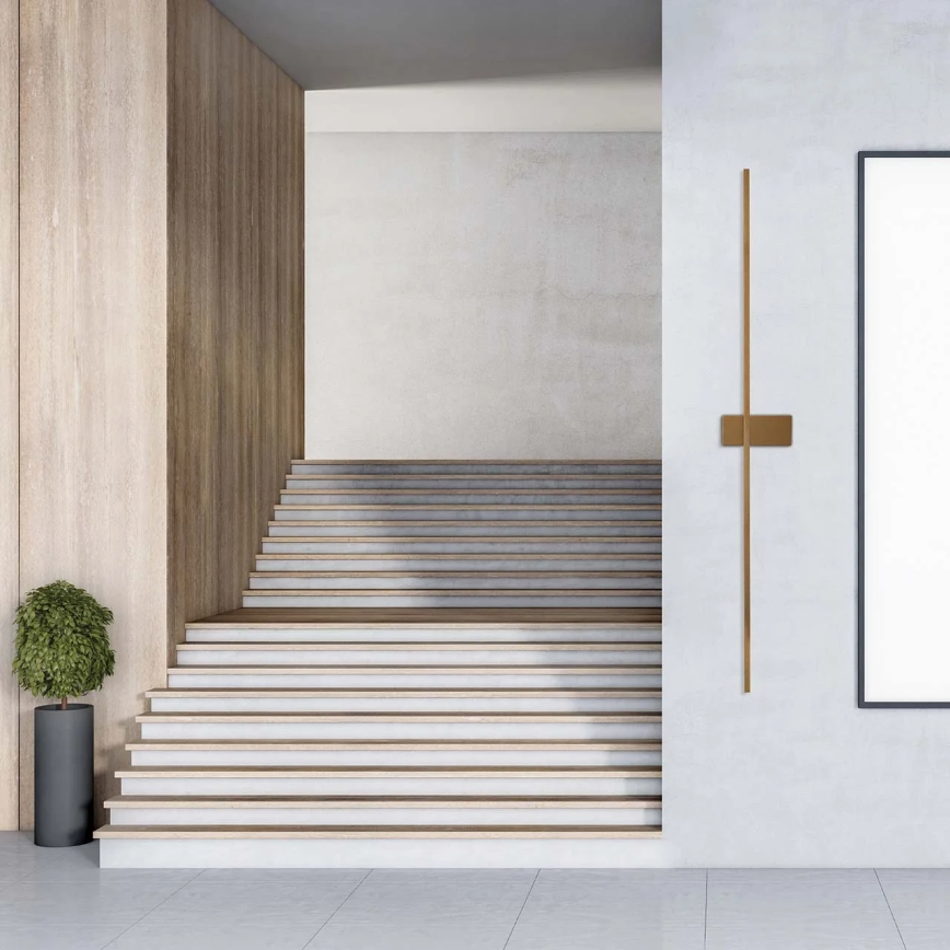 Applique murale LED AISHA LED/20W/230V 4000K 120 cm dorée