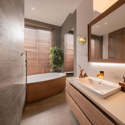 Applique murale LED BOLLA LED/3W/230V doré/beige fumé