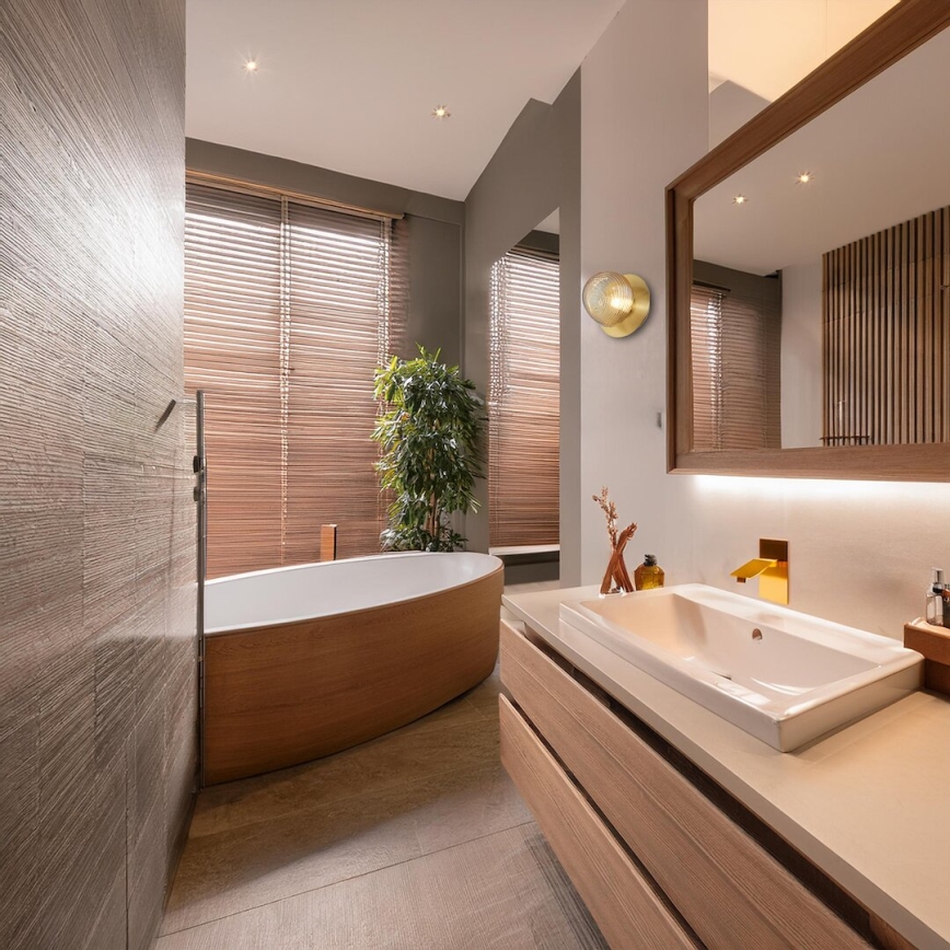 Applique murale LED BOLLA LED/3W/230V doré/beige fumé