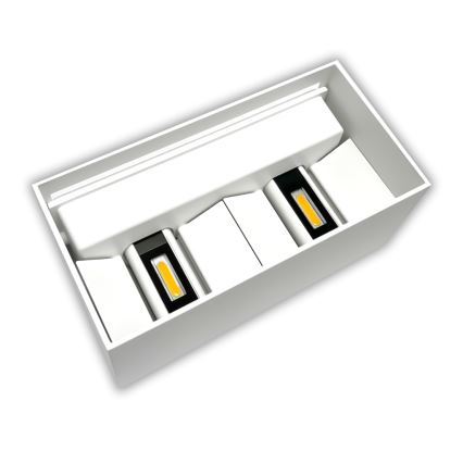 Applique murale LED d'extérieur 24W/230V 3000K IP65 blanche