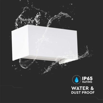 Applique murale LED d'extérieur 24W/230V 3000K IP65 blanche