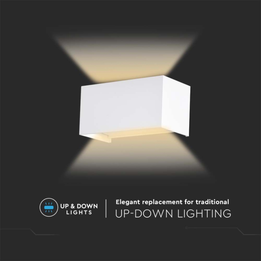 Applique murale LED d'extérieur 24W/230V 3000K IP65 blanche