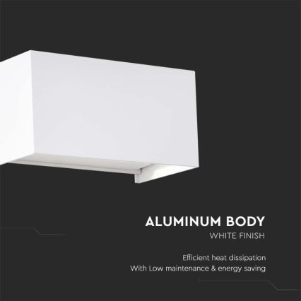 Applique murale LED d'extérieur 24W/230V 3000K IP65 blanche
