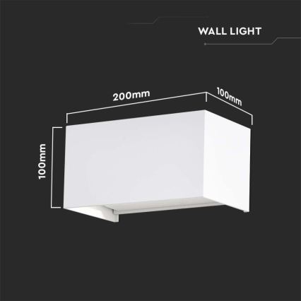 Applique murale LED d'extérieur 24W/230V 3000K IP65 blanche