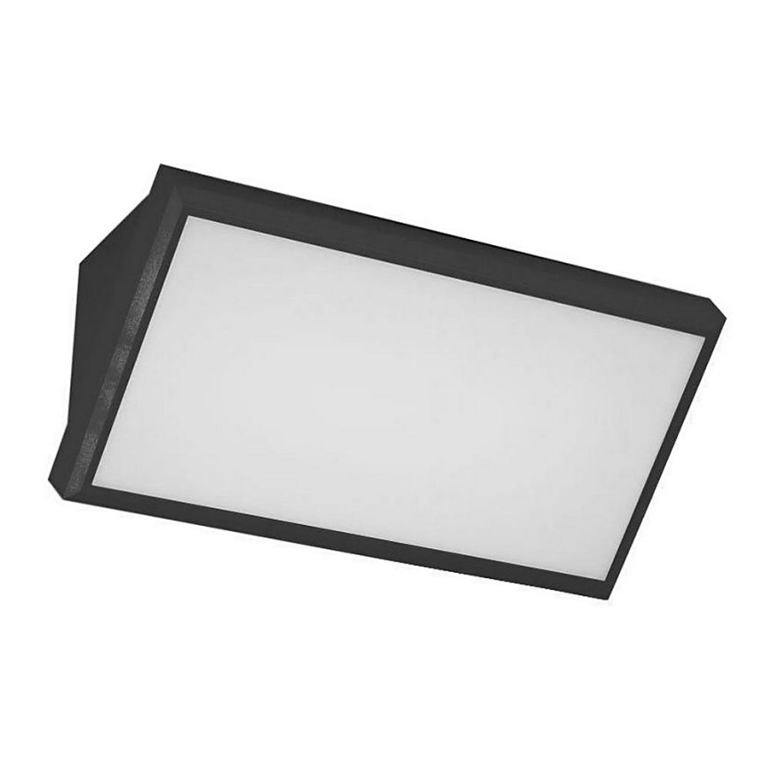 Applique Murale Extérieure LED, Étanche Minimaliste Noire Lampe Murale,  Lumière Chaude 3000K, 12W, Protection IP65, Matériau Acrylique et Fer, pour  Éc