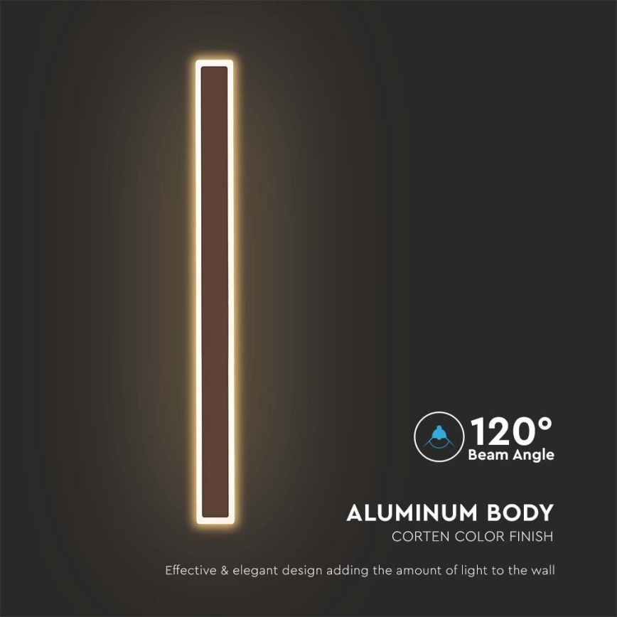 Applique murale LED d'extérieur LED/17W/230V 3000K IP65 marron