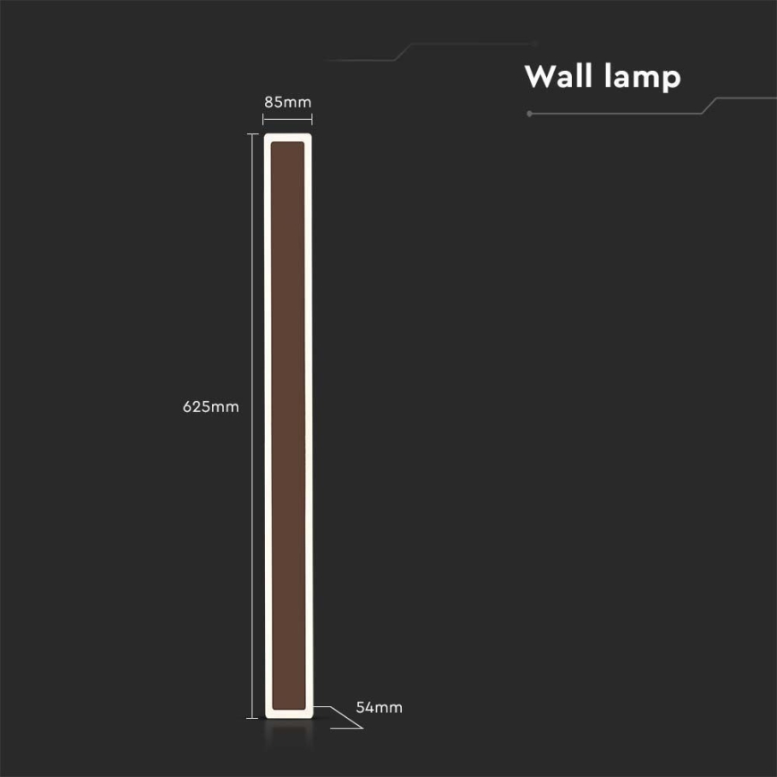 Applique murale LED d'extérieur LED/17W/230V 3000K IP65 marron