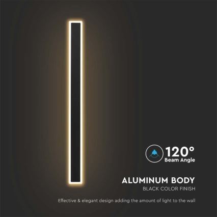 Applique murale LED d'extérieur LED/17W/230V 3000K IP65 noir