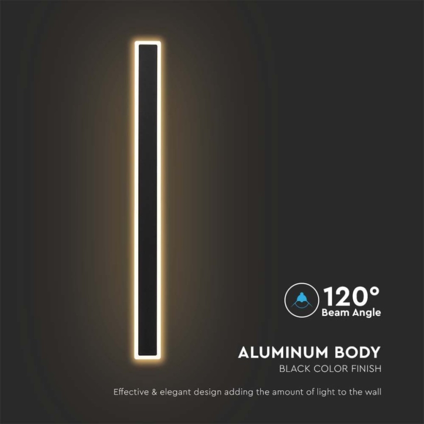 Applique murale LED d'extérieur LED/17W/230V 3000K IP65 noir