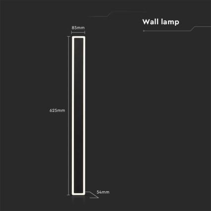 Applique murale LED d'extérieur LED/17W/230V 3000K IP65 noir