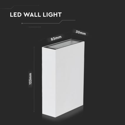 Applique murale LED d'extérieur LED/4W/230V 3000K IP65 blanc