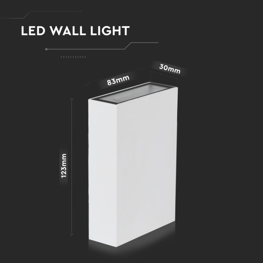 Applique murale LED d'extérieur LED/4W/230V 3000K IP65 blanc