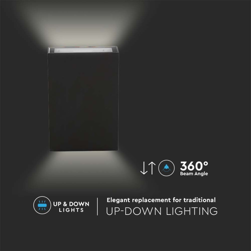 Applique murale LED d'extérieur LED/4W/230V 3000K IP65 noir