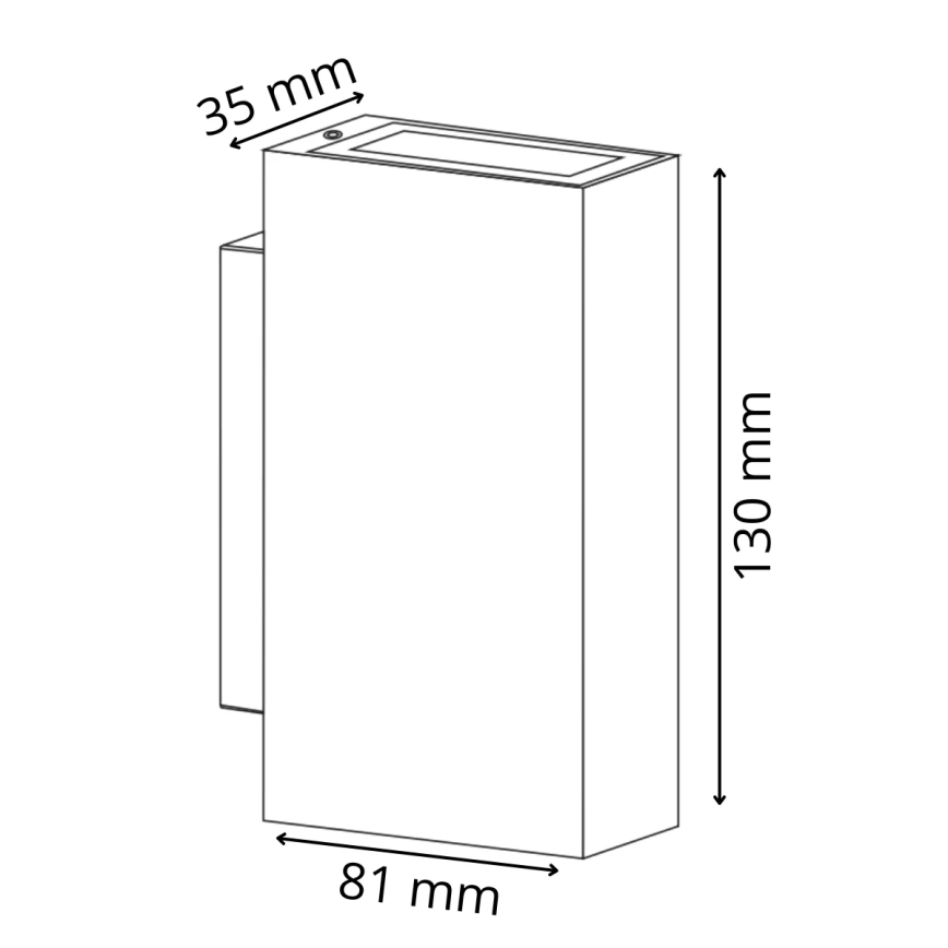 Applique murale LED d'extérieur ORLEAN 2xLED/2,5W/230V blanc IP54