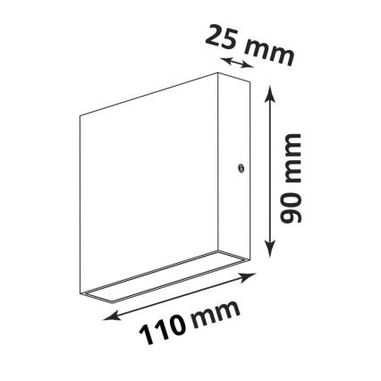 Applique murale LED extérieur CHICAGO LED/3,5W/230V IP44 blanche