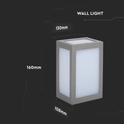 Applique murale LED extérieure LED/12W/230V 4000K IP65 gris