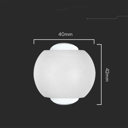 Applique murale LED extérieure LED/2W/230V 3000K IP54 blanc