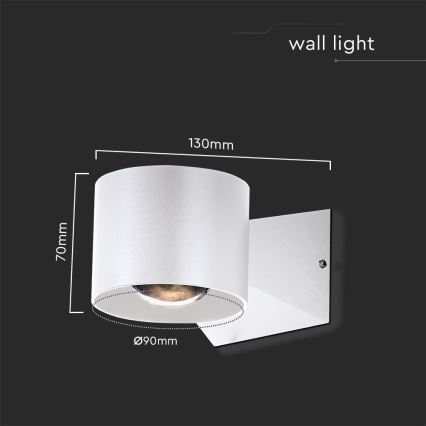 Applique murale LED extérieure LED/5W/230V 4000K IP65 blanc