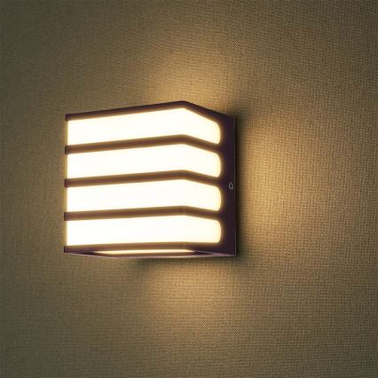 Applique murale LED extérieure LED/8W/230V IP65 3000K marron