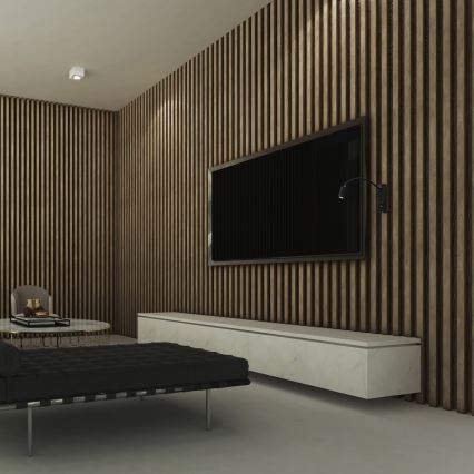 Applique murale LED flexible avec port USB BASE LED/8W+LED/2W/230V, noire