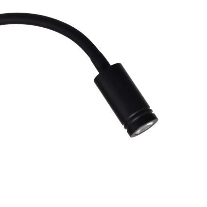 Applique murale LED flexible BASE LED/8W+LED/2W/230V noir/argenté