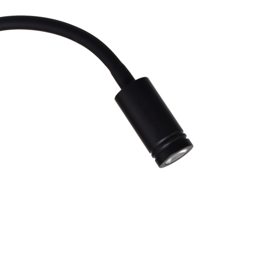Applique murale LED flexible BASE LED/8W+LED/2W/230V noir/argenté