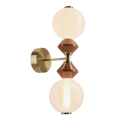 Applique murale LED FLORES 2xLED/5W/230V dorée/marron