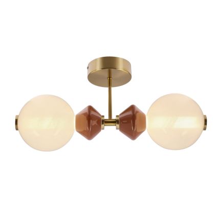 Applique murale LED FLORES 2xLED/5W/230V dorée/marron