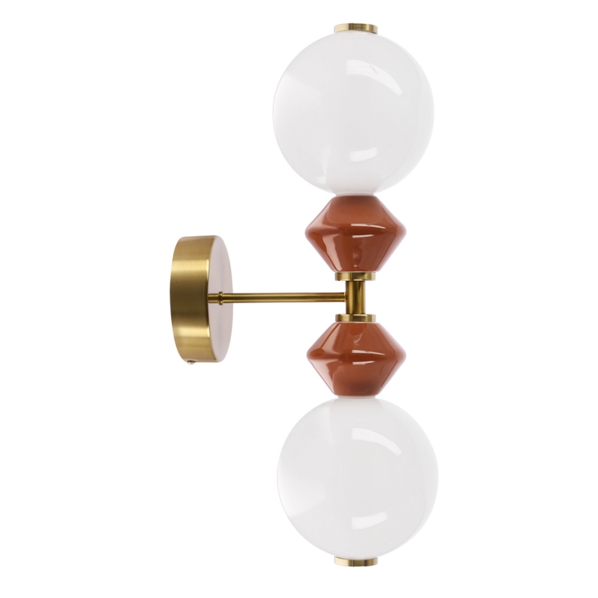 Applique murale LED FLORES 2xLED/5W/230V dorée/marron