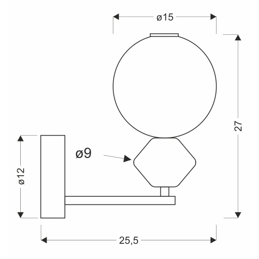 Applique murale LED FLORES LED/7W/230V dorée/marron