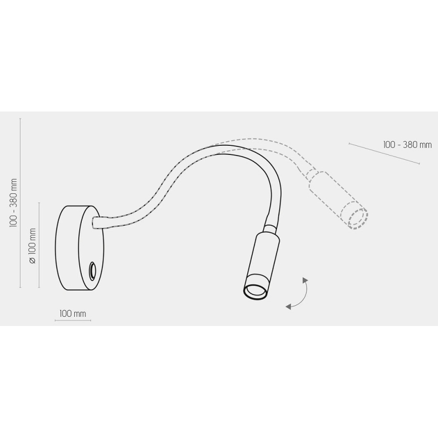 Applique murale LED LAGOS LED/5W/230V noir