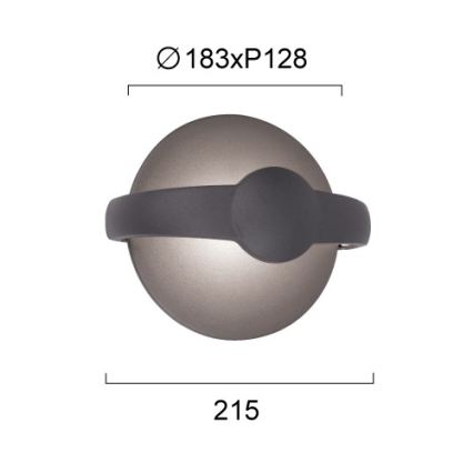 Applique murale LED MAYORKA LED/12W/230V grise
