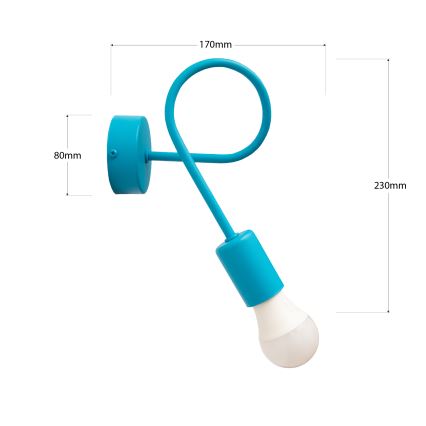Applique murale LED OXFORD 1xE27/15W/230V bleue