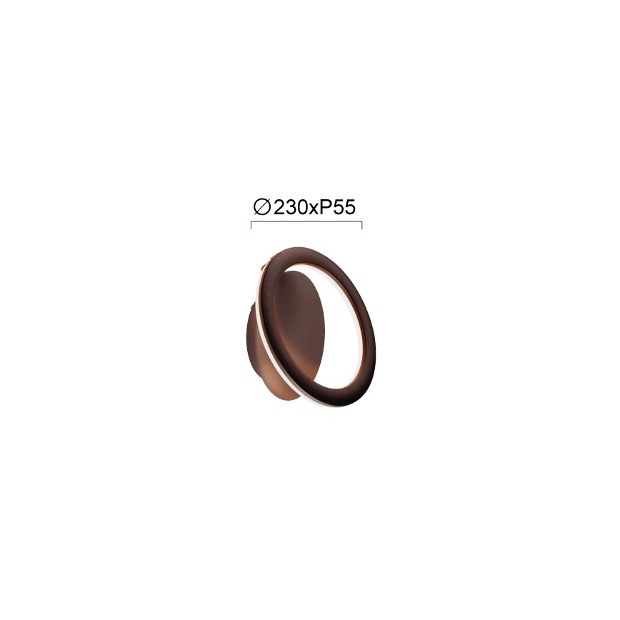 Applique murale LED PALERMO LED/16W/230V marron