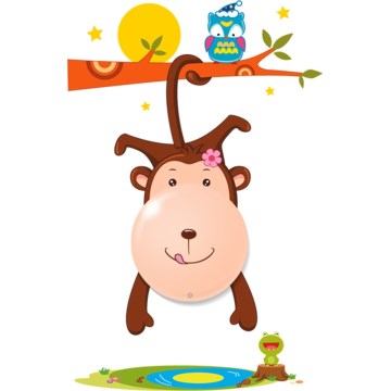 Applique murale LED pour enfants MONKEY LED/0,6 W/3xAAA