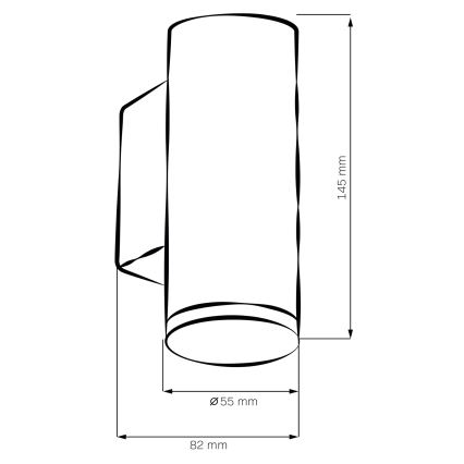 LED RGBW dimmable applique murale pour salle de bains TURYN 1xGU10/6W/230V 3000K IP44 noire + télécommande