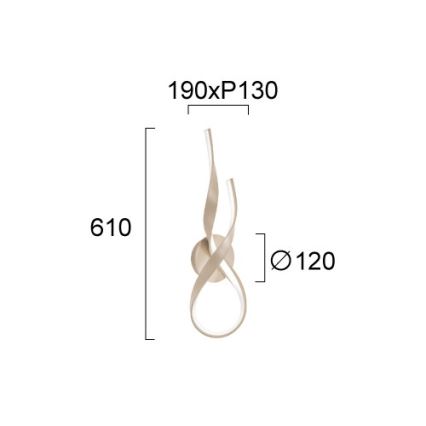 Applique murale LED RIBBON LED/21W/230V beige