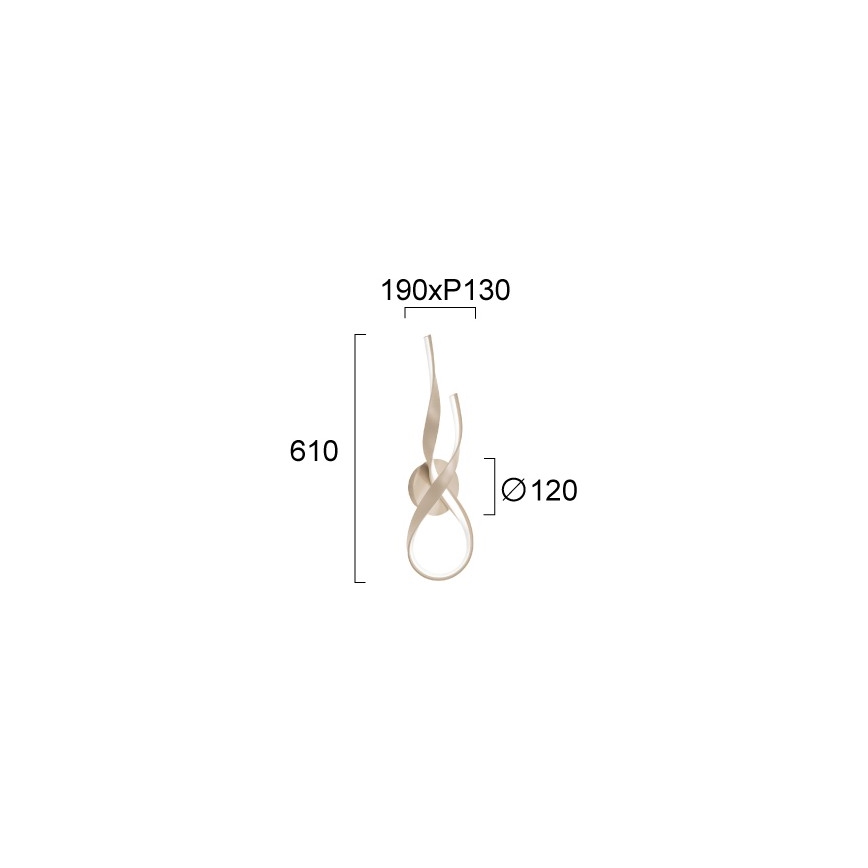 Applique murale LED RIBBON LED/21W/230V beige